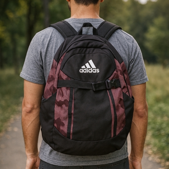 Adidas Black Baseball Bag Backpack Youth-Helmet Hook Strap/Bat Pocket Pink Camo - Picture 1 of 10